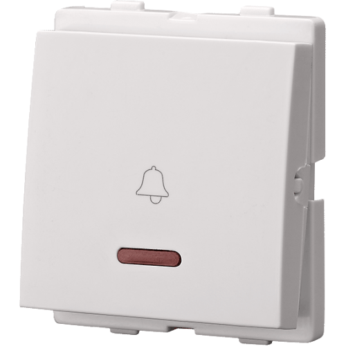 GREAT WHITE MAKE FIANA 10A BELL PUSH DURA SWITCH WITH LED COLOUR WHITE